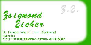 zsigmond eicher business card